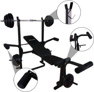 CCLIFE banc de musculation multifonction réglable pliable