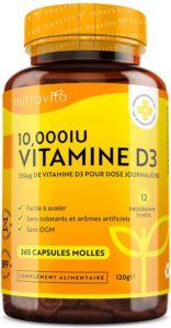 Tout savoir sur la vitamine D3 10000 UI Nutravita