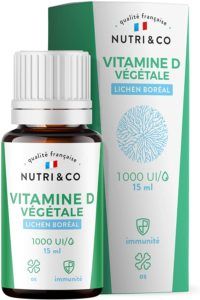 Descriptif de la vitamine D3 Végétale + huile de colza BIO 1000 UI Vegan Nutri & CO