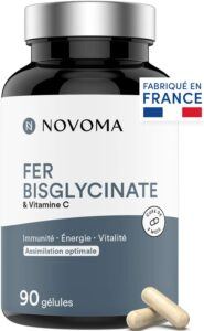 Tout savoir sur le complément alimentaire NOVOMA Fer Bisglycinate + Vitamine C