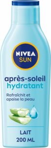 Aperçu de l'après-soleil NIVEA SUN dans un comparatif