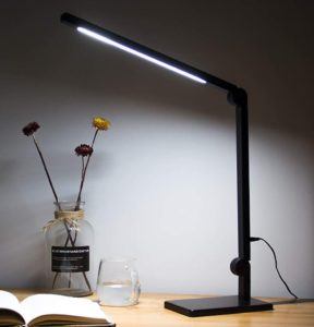 Lampe de chevet Dimmable de bureau avec ports de charge USB et prise de  courant alternatif lampe de table rechargeable nous
