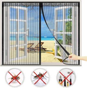 2 Pièces Moustiquaire Fenêtre,130 cm x 150 cm Filet Écran Insecte  Moustiques Filet Moustiquaire pour Fenêtre Contre Les Insectes avec 2  Rouleaux de