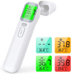 Thermometre Frontal Adulte, Thermometre sans Contact, Thermomètre Médical  Frontal et Auriculaire pour Bébés, Enfants, Adultes et