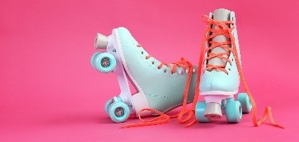WeSkate Rollers Enfant Confortable avec Roues Taille Ajustable Patins à  roulettes Filles et Garçons Taille S M L (Rose,Bleu)