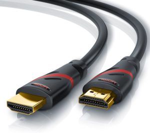 Câble HDMI 2.0, coudé, 10 m, noir/bleu