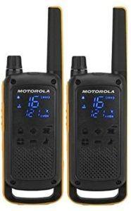 Paire de talkies walkies Motorola® T62 rechargeables - Portée 8 km