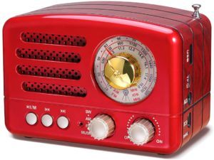 Radio Portable Petit Poste Radio FM/AM (MW), Bouton de Réglage Extra Large,  Mini Radio avec Haut-Parleur Intégré, Alimenté par Pile, Argent :  : High-Tech
