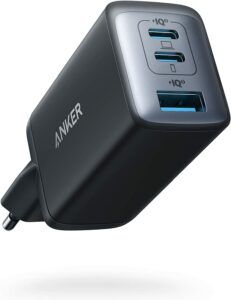 Chargeur Secteur 65W Fast charge Power Delivery - 2 sorties Type-C / 1  sortie USB-A - Sous