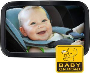 Grand Large Face arrière réglable incassable bébé Baby Car miroir
