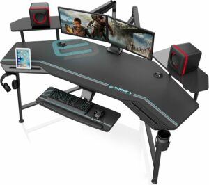 Aperçu du bureau gaming haut de gamme EUREKA ERGONOMIC dans un comparatif 